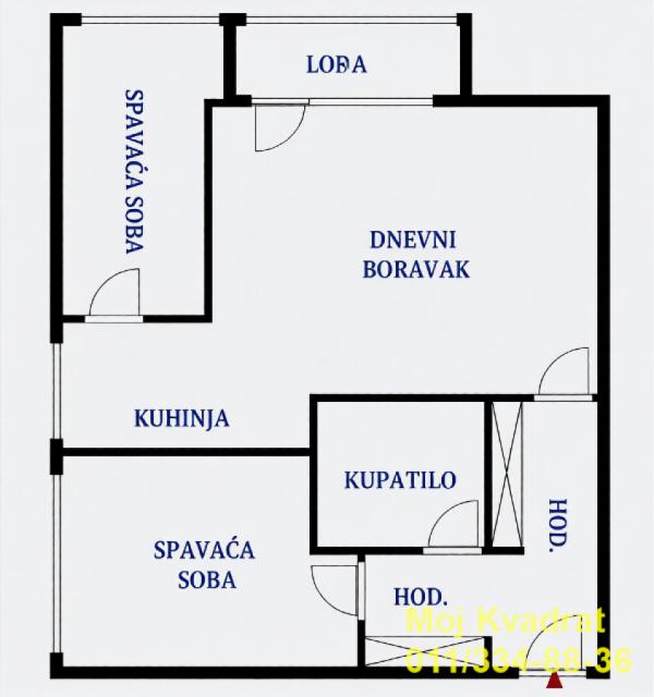 Stan na prodaju u Beogradu, Konjarnik, dvoiposoban, 48m2, cena 149000 evra