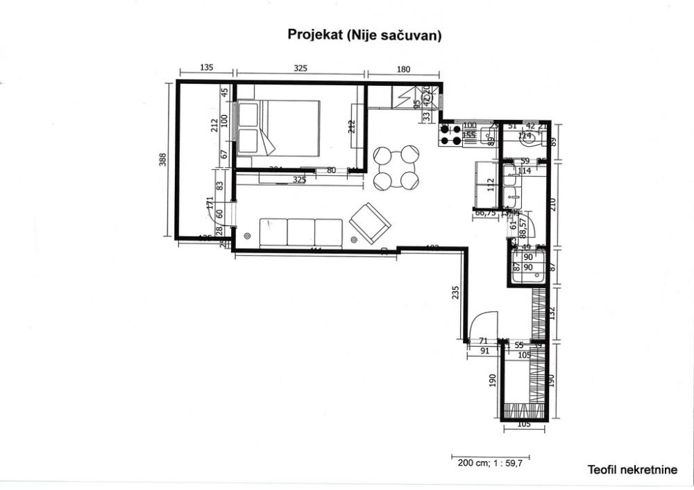 Stan na prodaju u Beogradu, Gornji Dorćol, dvosoban, 43m2, cena 193900 evra
