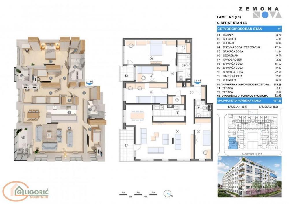 Stan na prodaju u Beogradu, Gornji grad, cetvorosoban, 157m2, cena 479735 evra