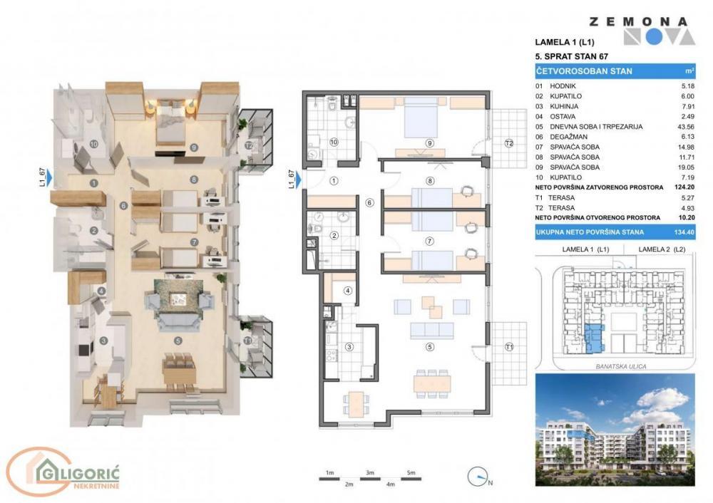 Stan na prodaju u Beogradu, Gornji grad, cetvorosoban, 134m2, cena 409920 evra