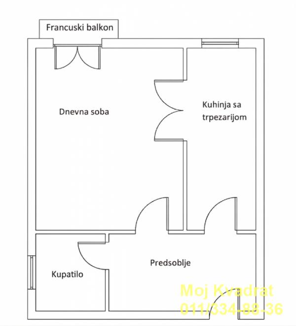 Stan na prodaju u Beogradu, Zemun polje, jednosoban, 31m2, cena 69000 evra