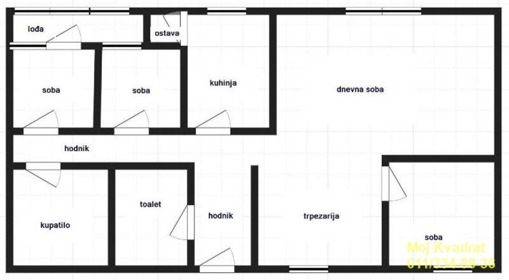 Stan na prodaju u Beogradu, Karađorđev park, cetvorosoban, 73m2, cena 310000 evra