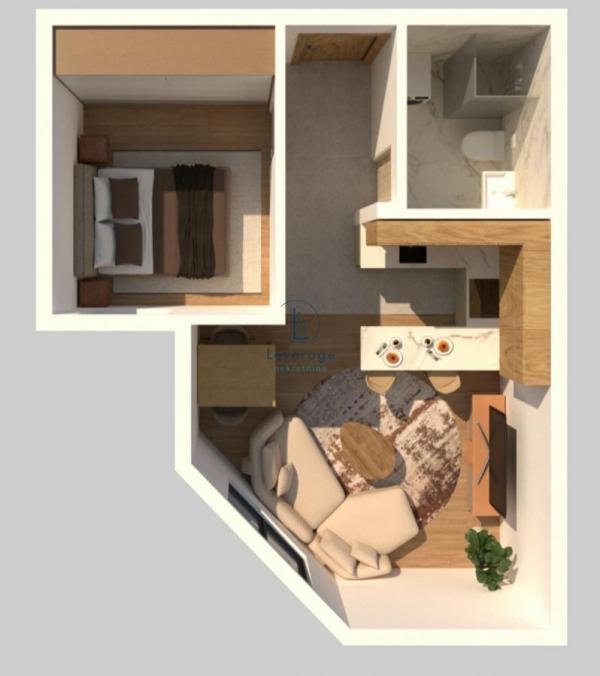 Stan na prodaju u Beogradu, jednoiposoban, 33m2, cena 50490 evra