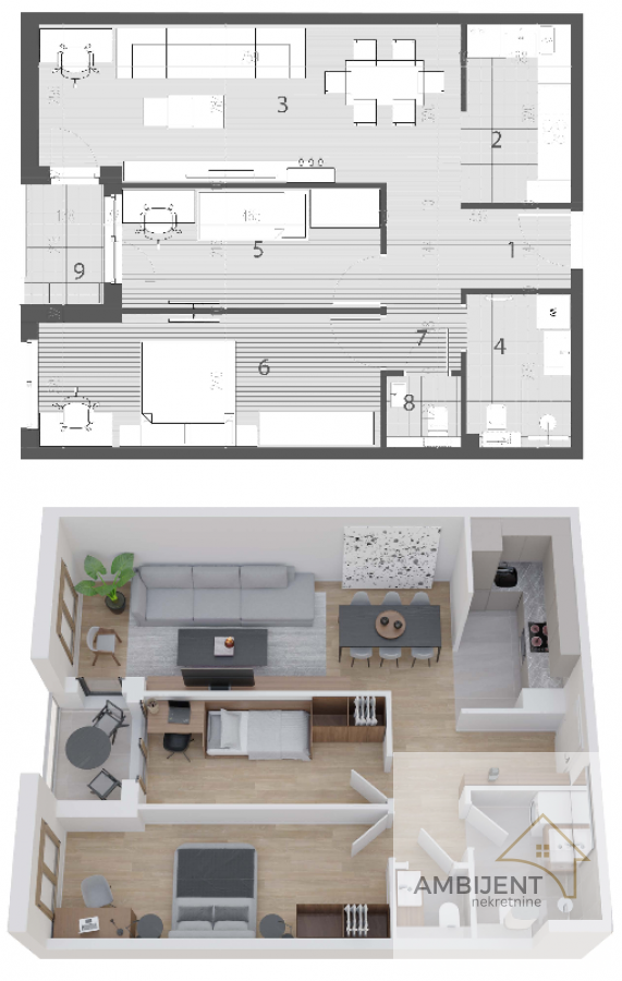 Stan na prodaju u Beogradu, Novi Beograd blok 41A (Expo centar), trosoban, 66m2, cena 247262 evra