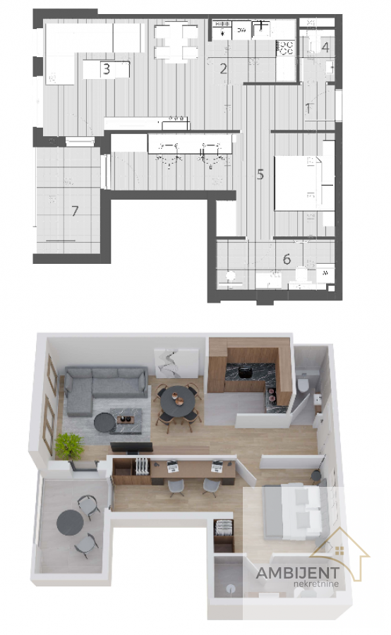 Stan na prodaju u Beogradu, Novi Beograd blok 41A (Expo centar), dvosoban, 58m2, cena 207917 evra