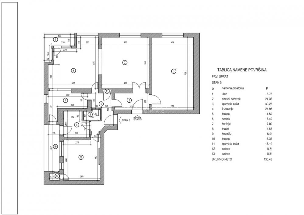 Stan na prodaju u Beogradu, Novi Beograd blok 11 (Hotel Jugoslavija), cetvorosoban, 130m2, cena 450000 evra