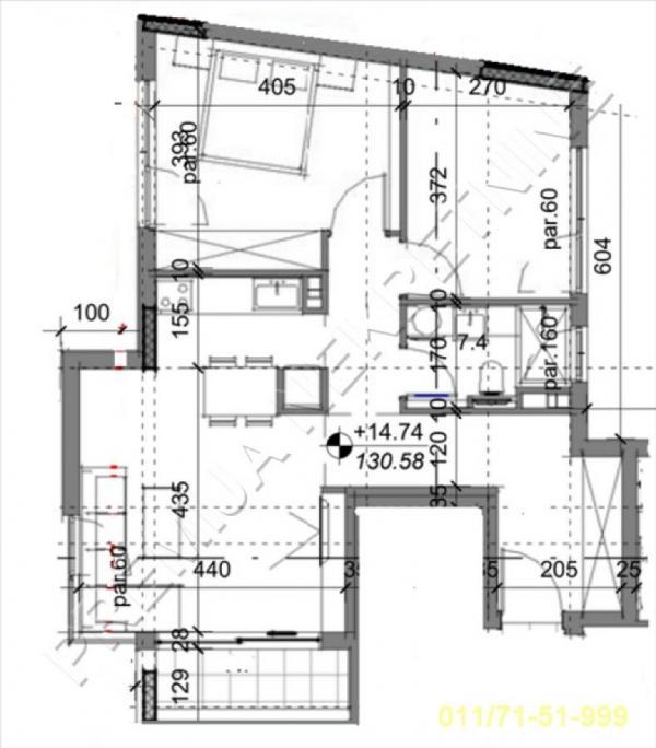 Stan na prodaju u Beogradu, Vukov spomenik, trosoban, 66m2, cena 266000 evra