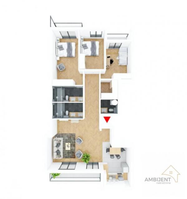 Stan na prodaju u Beogradu, Voždovac, cetvorosoban, 127m2, cena 444605 evra