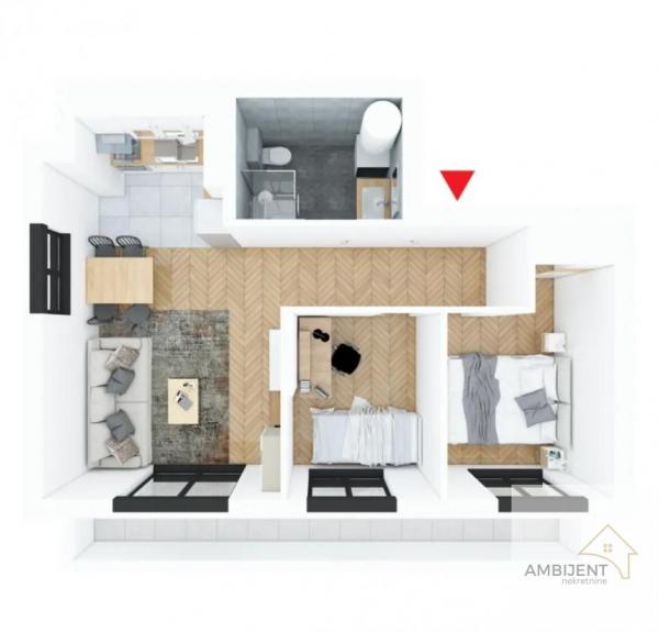 Stan na prodaju u Beogradu, Voždovac, trosoban, 57m2, cena 189486 evra