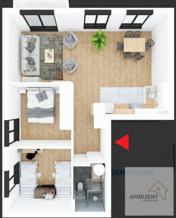 Stan na prodaju u Beogradu, Voždovac, trosoban, 68m2, cena 227106 evra