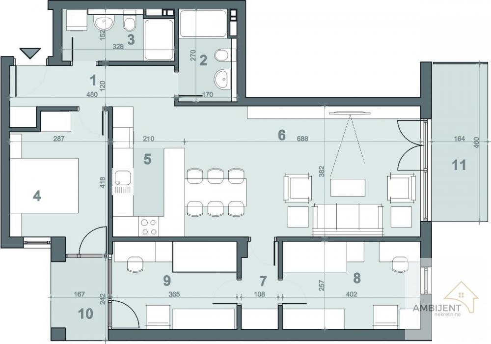 Stan na prodaju u Beogradu, Voždovac, troiposoban, 93m2, cena 286395 evra