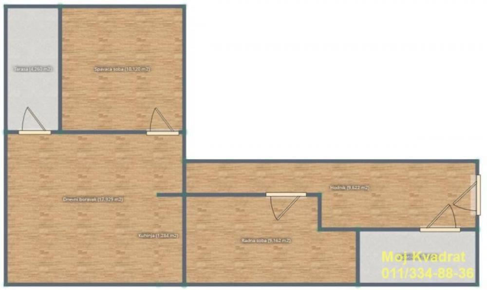 Stan na prodaju u Beogradu, Pašino brdo, trosoban, 58m2, cena 220000 evra