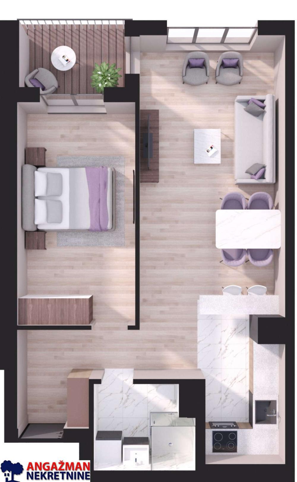 Stan na prodaju u Beogradu, Braće Jerković, dvosoban, 57m2, cena 169134 evra