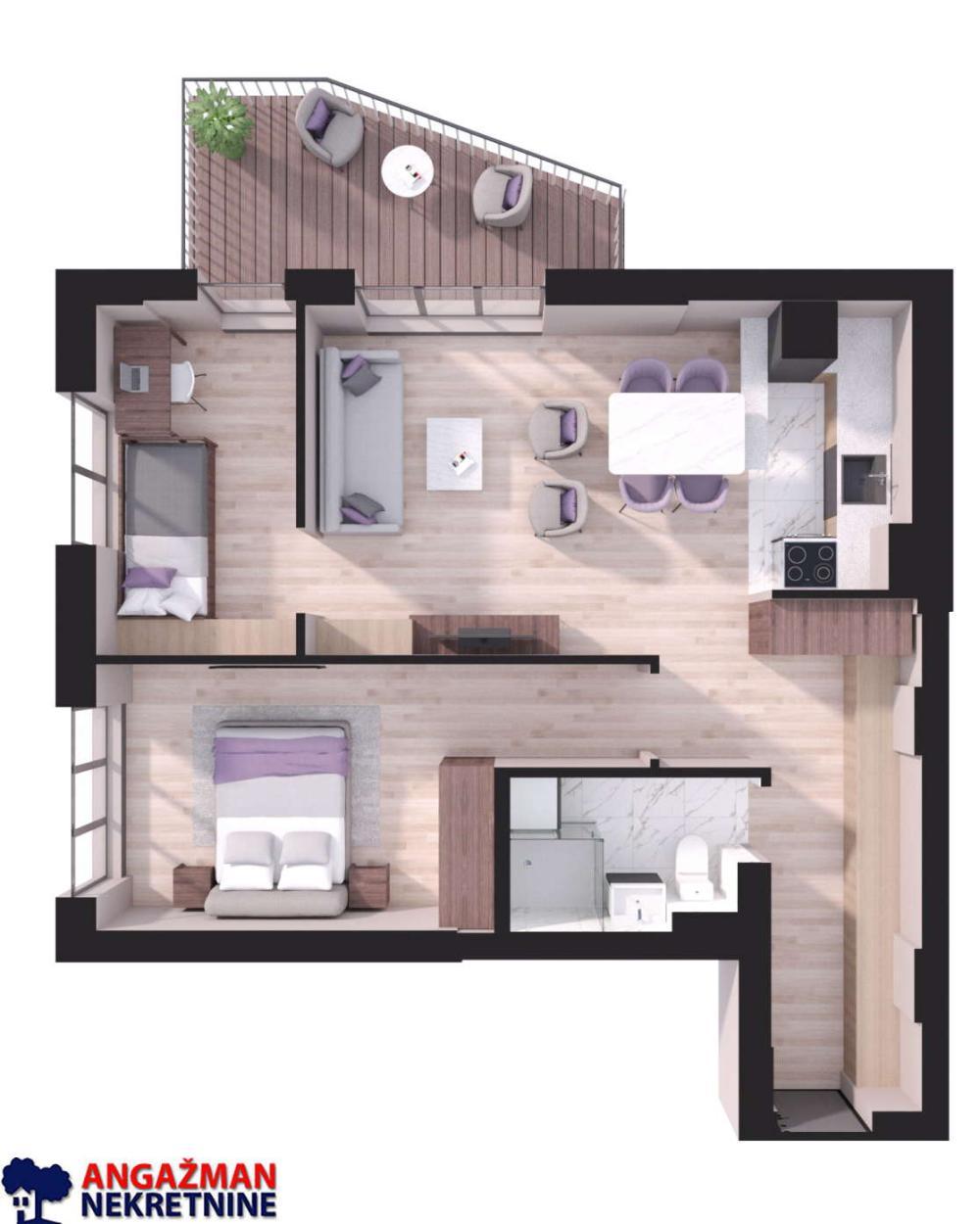 Stan na prodaju u Beogradu, Braće Jerković, trosoban, 70m2, cena 231429 evra