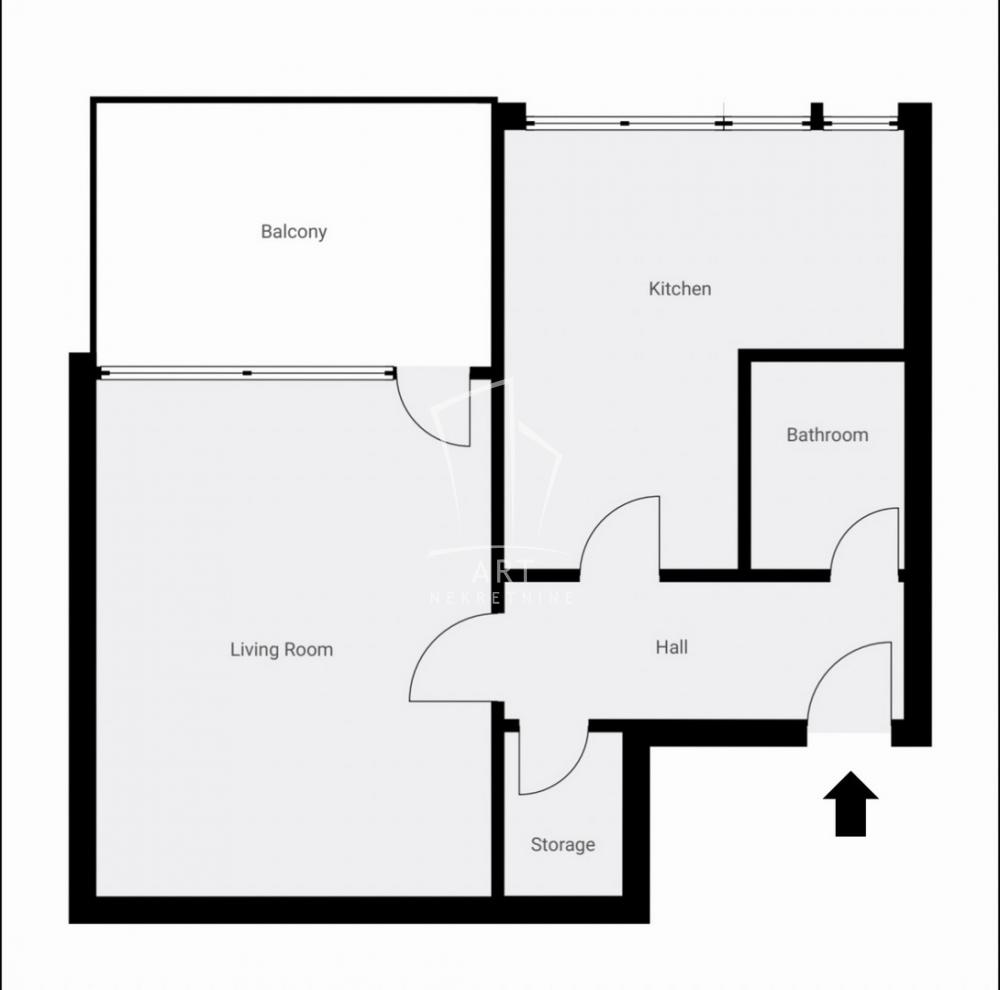 Stan na prodaju u Beogradu, Konjarnik, dvosoban, 45m2, cena 152600 evra