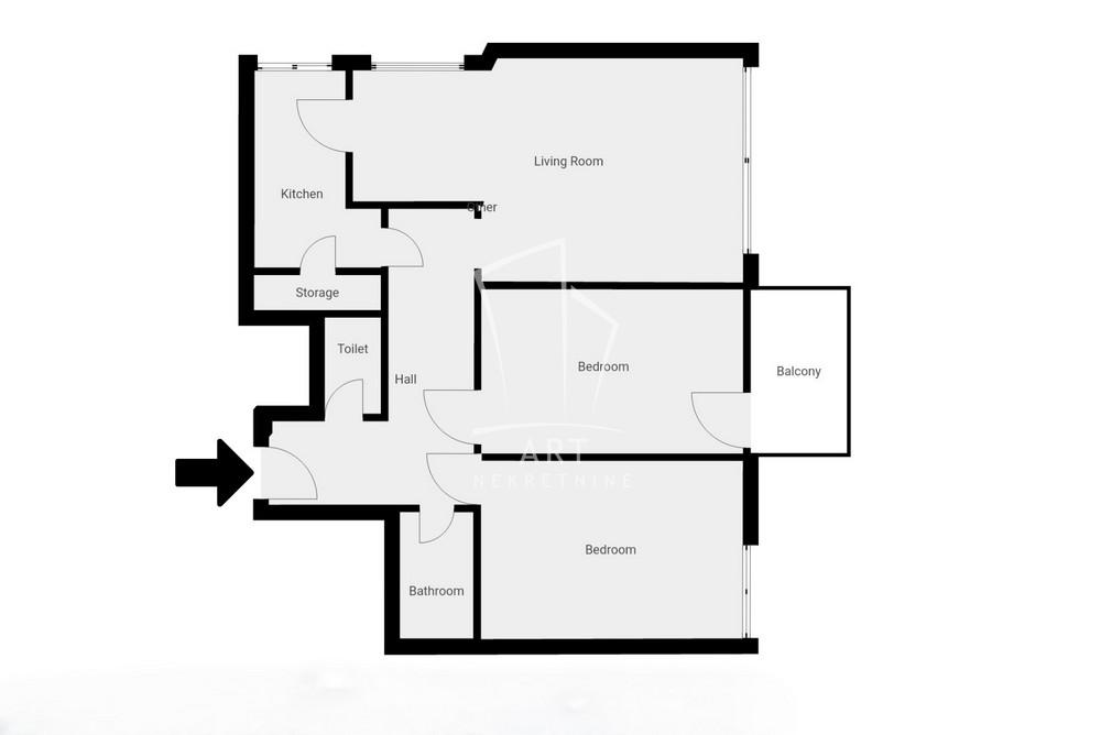 Stan na prodaju u Beogradu, Zemun, trosoban, 64m2, cena 180000 evra