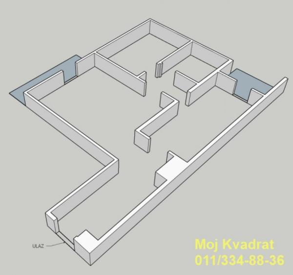 Stan na prodaju u Beogradu, Krnjača, dvosoban, 61m2, cena 168800 evra