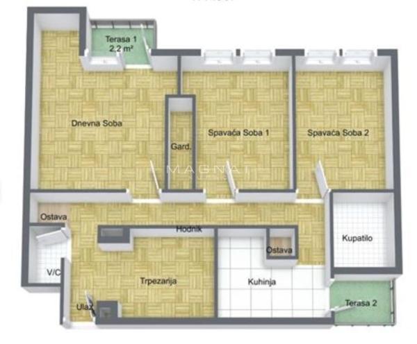 Stan na prodaju u Beogradu, Novi Beograd, trosoban, 70m2, cena 244900 evra