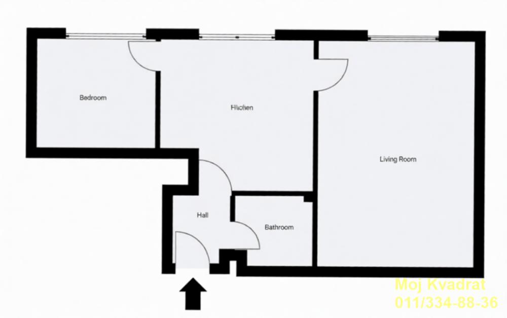 Stan na prodaju u Beogradu, Karaburma, dvoiposoban, 42m2, cena 120000 evra
