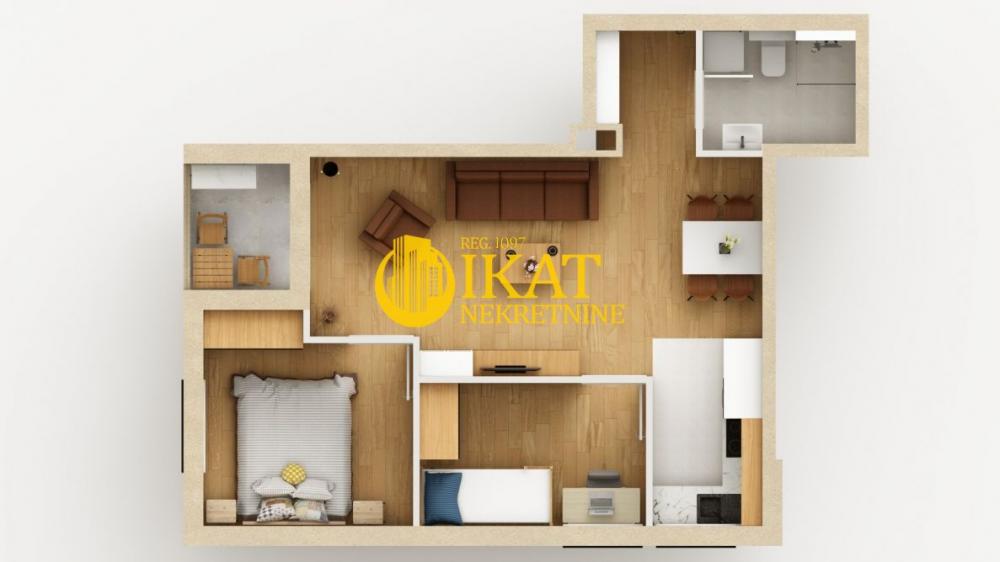 Stan na prodaju u Beogradu, Cvetanova ćuprija, dvoiposoban, 50m2, cena 114471 evra