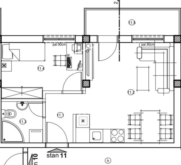 Stan na prodaju u Beogradu, Čukarica, jednoiposoban, 37m2, cena 70000 evra