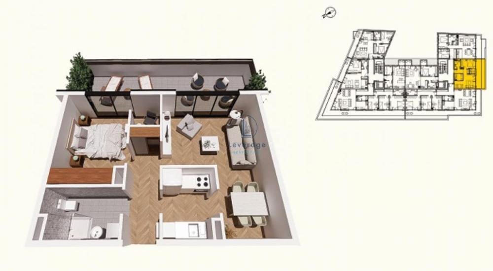 Stan na prodaju u Beogradu, Bulevar kralja Aleksandra, dvosoban, 64m2, cena 193500 evra