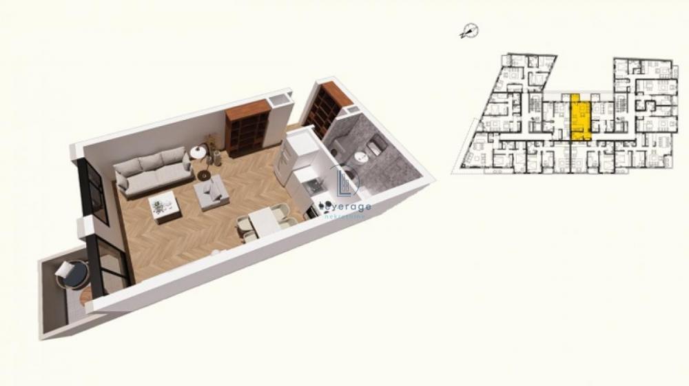 Stan na prodaju u Beogradu, Bulevar kralja Aleksandra, jednosoban, 34m2, cena 102150 evra