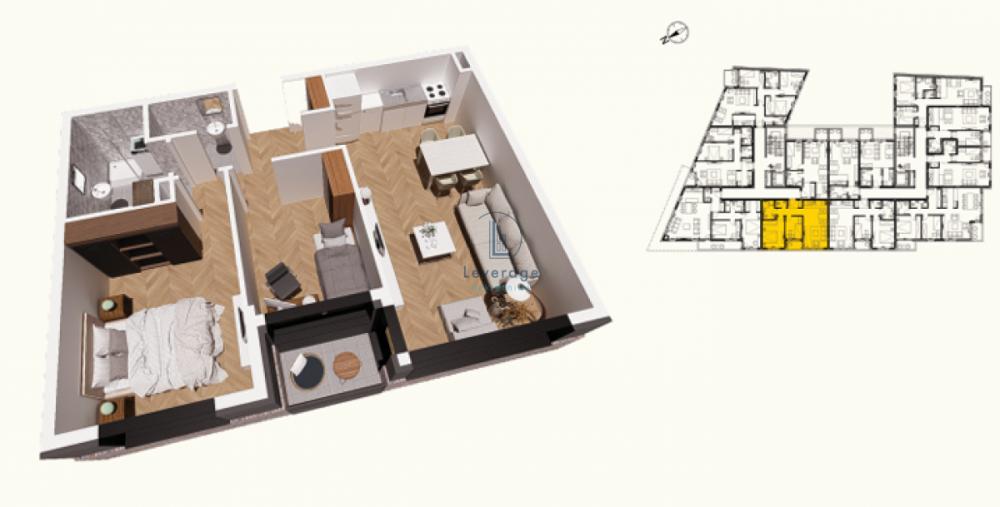Stan na prodaju u Beogradu, Bulevar kralja Aleksandra, dvoiposoban, 56m2, cena 169560 evra