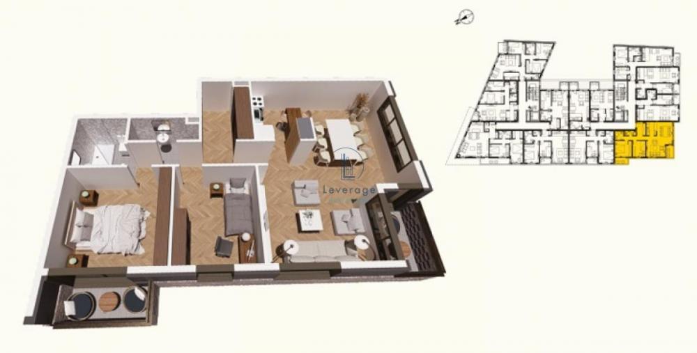 Stan na prodaju u Beogradu, Bulevar kralja Aleksandra, trosoban, 75m2, cena 227250 evra