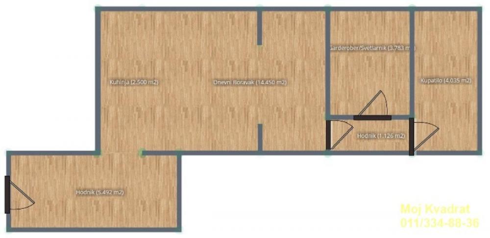 Stan na prodaju u Beogradu, Učiteljsko naselje, jednosoban, 30m2, cena 75000 evra