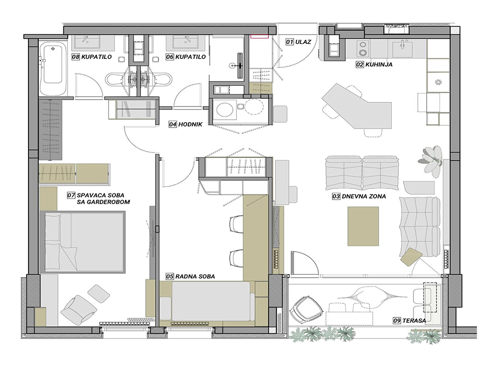 Stan na prodaju u Beogradu, Kneza Miloša, trosoban, 86m2, cena 750000 evra