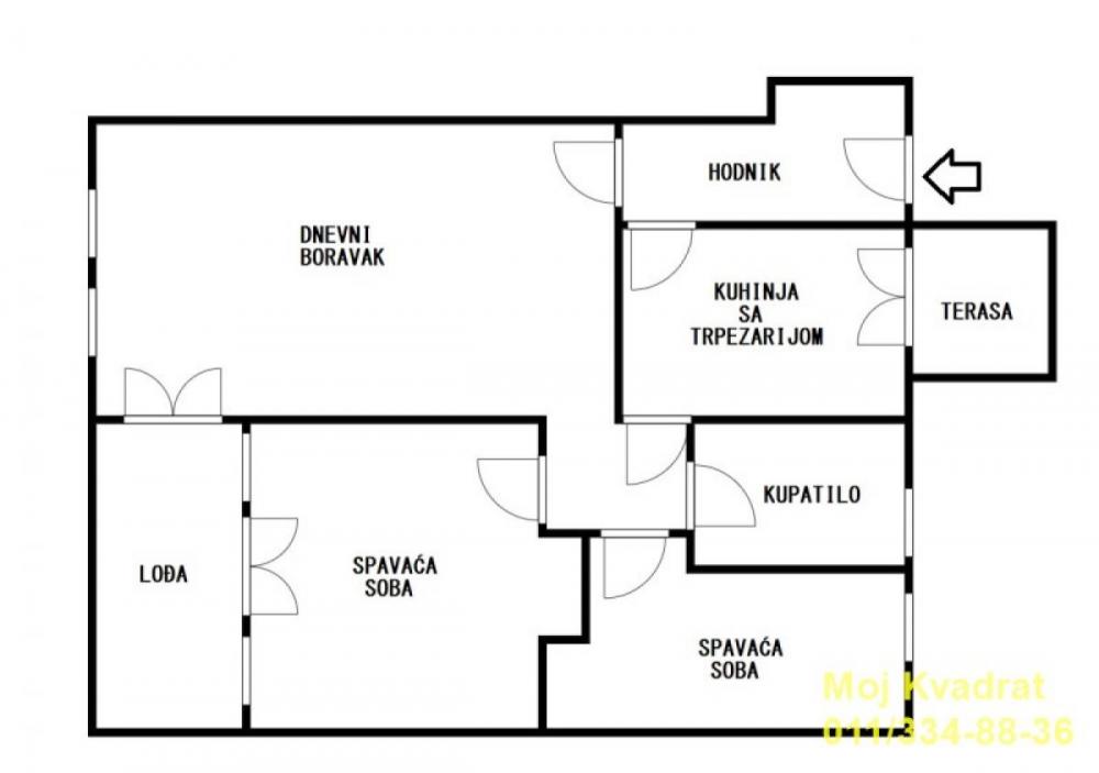 Stan na prodaju u Beogradu, Novi Beograd blok 38 (OŠ Ratko Mitrović), dvoiposoban, 65m2, cena 199000 evra