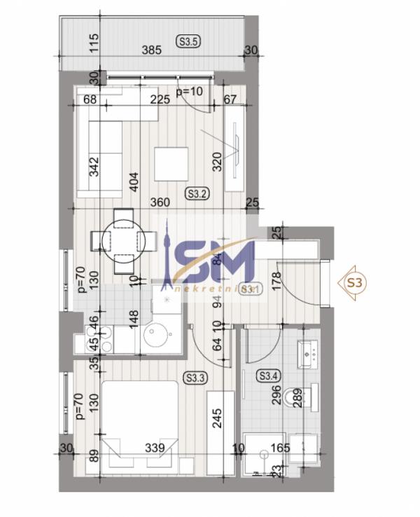 Stan na prodaju u Beogradu, Čukarica, dvosoban, 40m2, cena 78000 evra