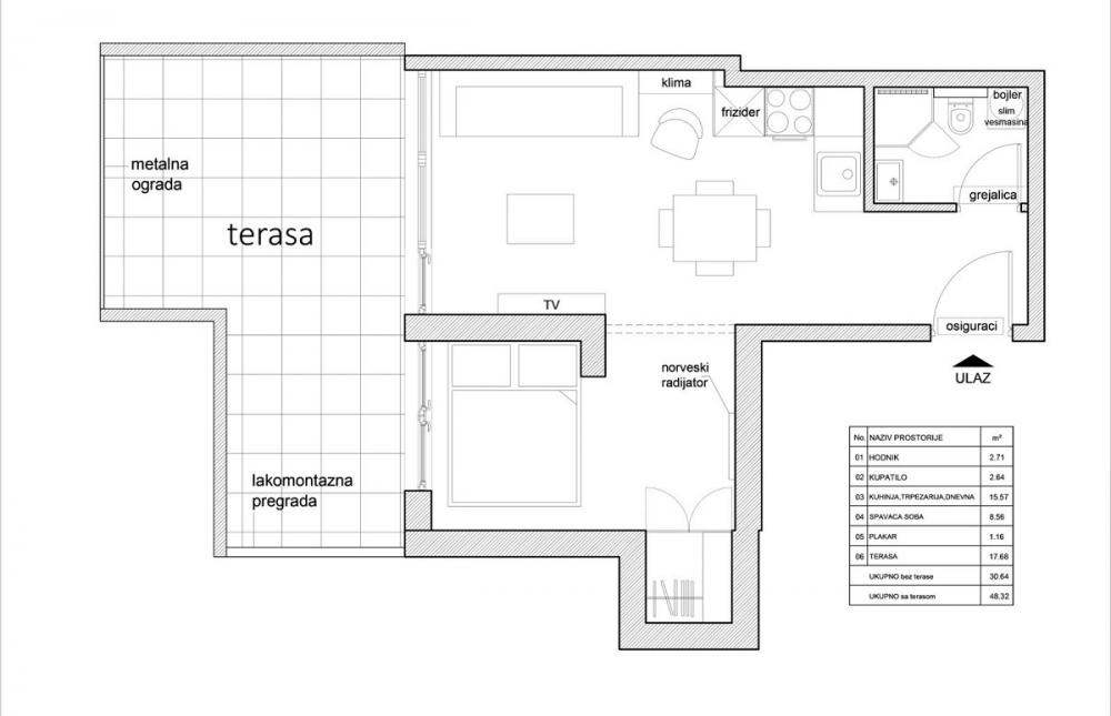 Stan na prodaju u Beogradu, Beograd (centar), jednoiposoban, 31m2, cena 175000 evra