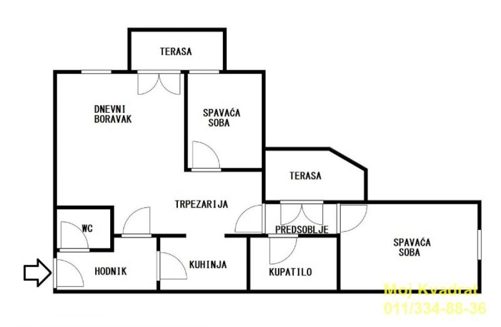 Stan na prodaju u Beogradu, Novi Beograd blok 62, dvoiposoban, 64m2, cena 230000 evra