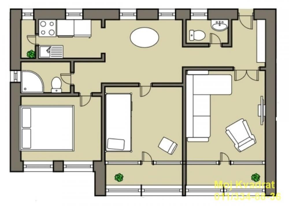 Stan na prodaju u Beogradu, Novi Beograd blok 70 (Kineski TC), trosoban, 106m2, cena 325000 evra
