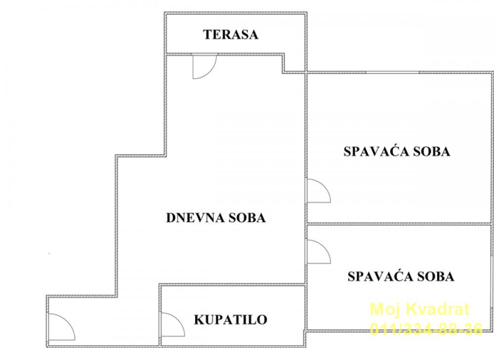 Stan na prodaju u Beogradu, Mirijevo, dvoiposoban, 40m2, cena 86000 evra