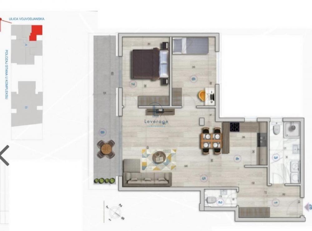 Stan na prodaju u Beogradu, Novi Beograd blok 62, dvoiposoban, 75m2, cena 240000 evra