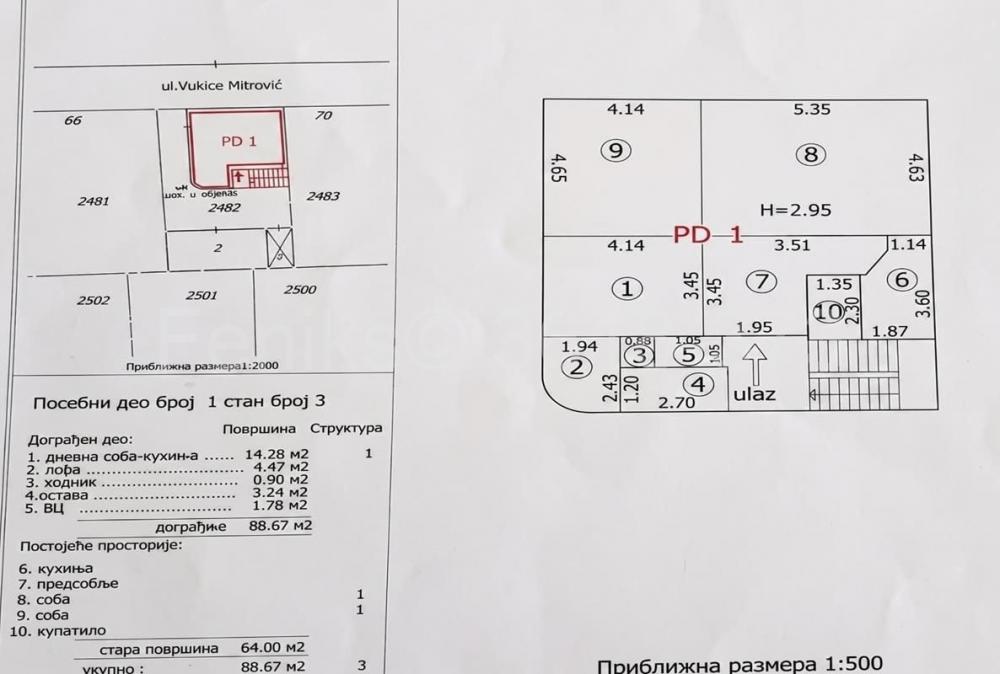 Stan na prodaju u Beogradu, Kalenić pijaca, trosoban, 90m2, cena 375000 evra