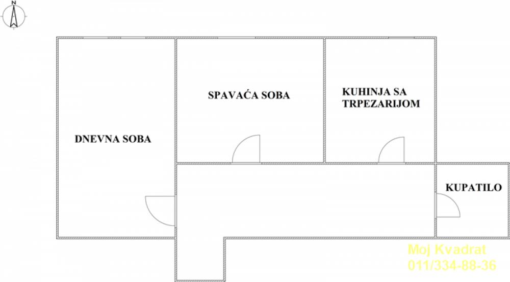 Stan na prodaju u Beogradu, Fontana, dvosoban, 39m2, cena 168000 evra