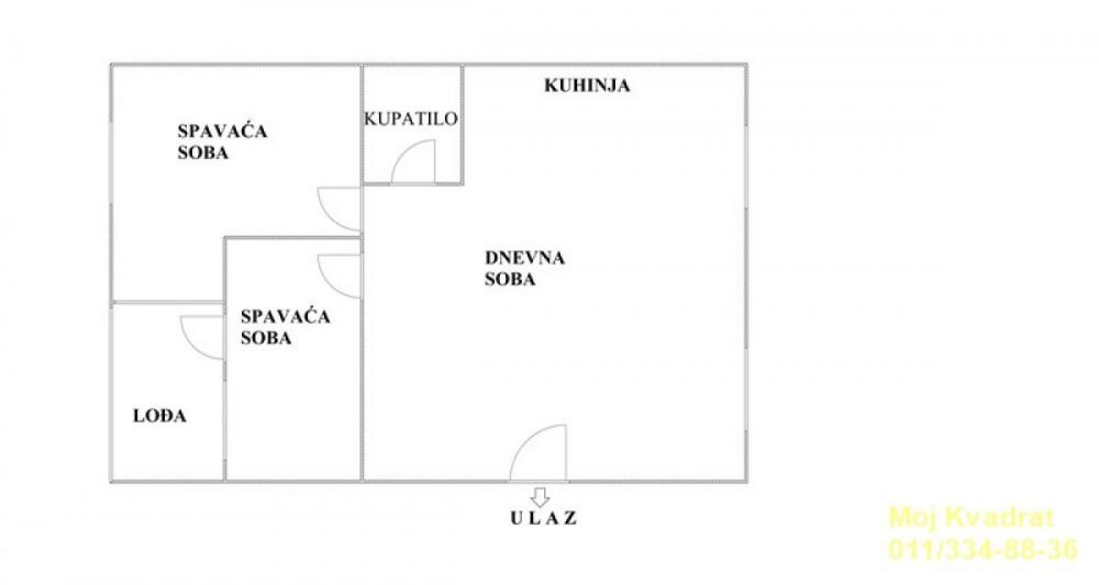 Stan na prodaju u Beogradu, Vračar (Centar), dvoiposoban, 54m2, cena 270000 evra