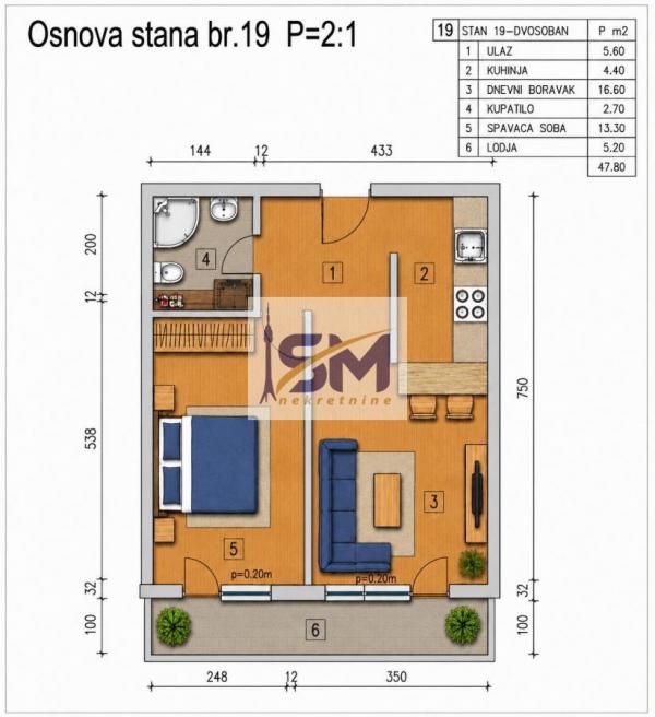 Stan na prodaju u Beogradu, Žarkovo, dvosoban, 48m2, cena 133840 evra