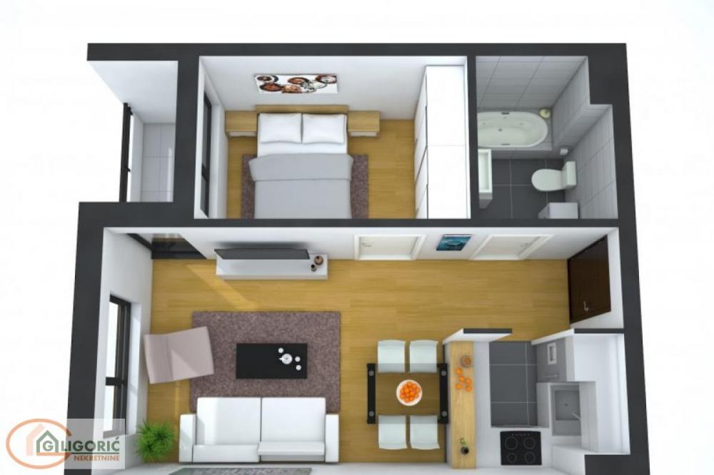 Stan na prodaju u Beogradu, Cvetanova ćuprija, jednoiposoban, 37m2, cena 119000 evra