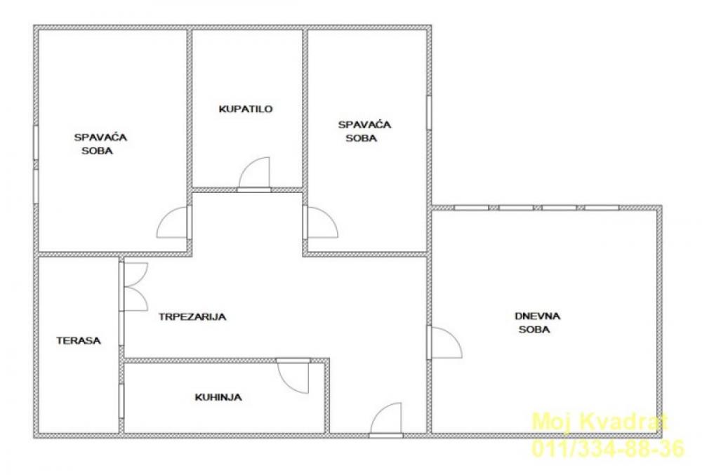 Stan na prodaju u Beogradu, Kumodraž, trosoban, 75m2, cena 215000 evra
