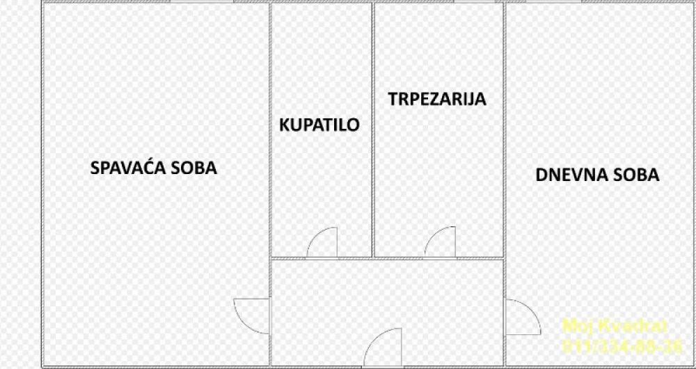 Stan na prodaju u Beogradu, Karaburma, dvosoban, 49m2, cena 139000 evra