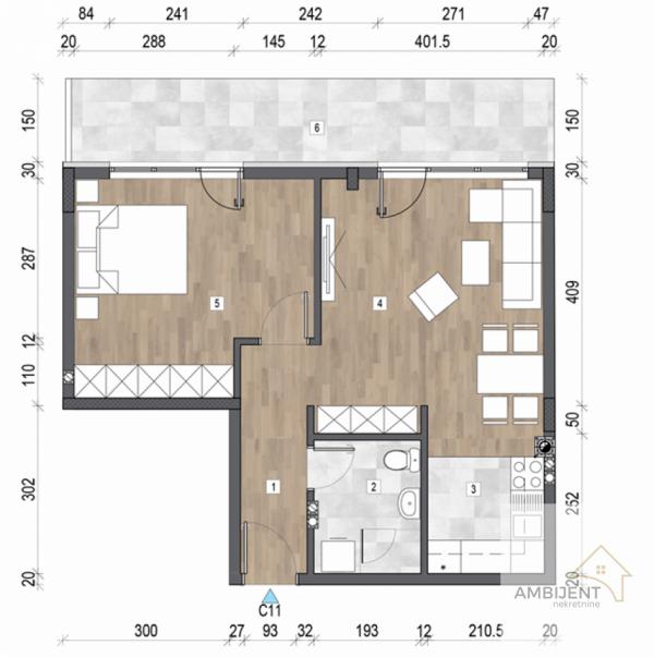 Stan na prodaju u Beogradu, Voždovac, dvosoban, 62m2, cena 167400 evra