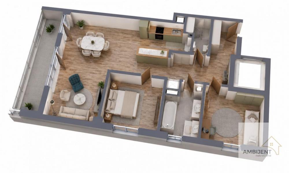 Stan na prodaju u Beogradu, Banjica, trosoban, 90m2, cena 319000 evra