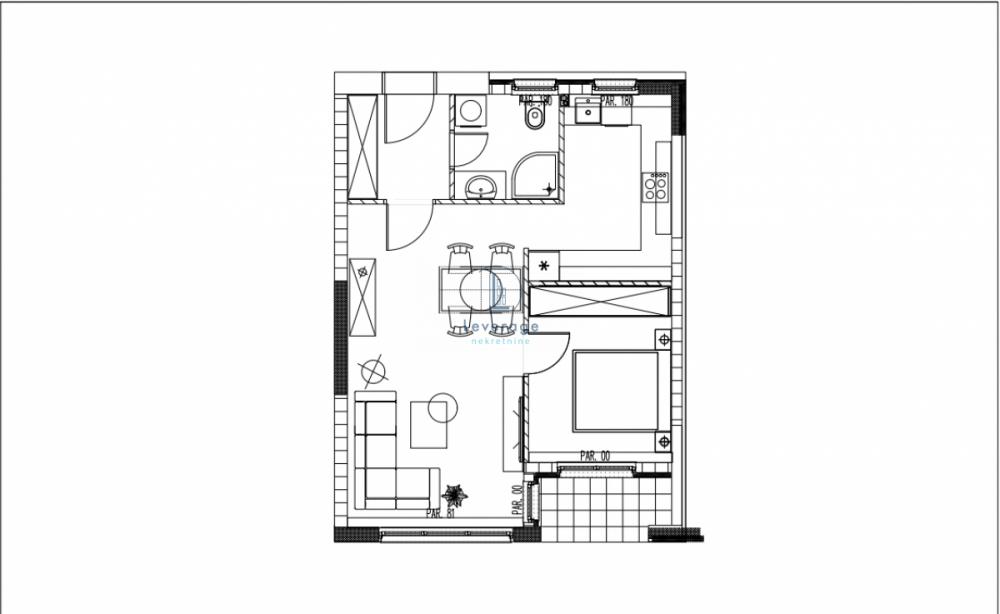 Stan na prodaju u Beogradu, Vukov spomenik, dvosoban, 50m2, cena 220000 evra