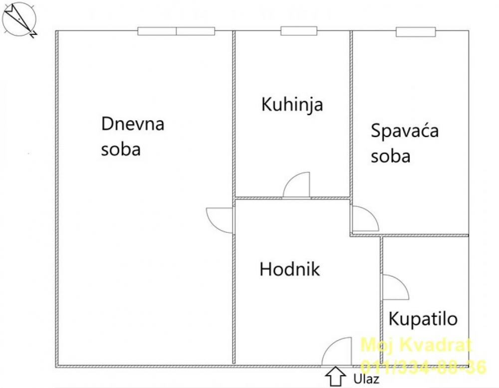 Stan na prodaju u Beogradu, Novi Beograd blok 4 (Politehnička akademija), jednoiposoban, 45m2, cena 157000 evra