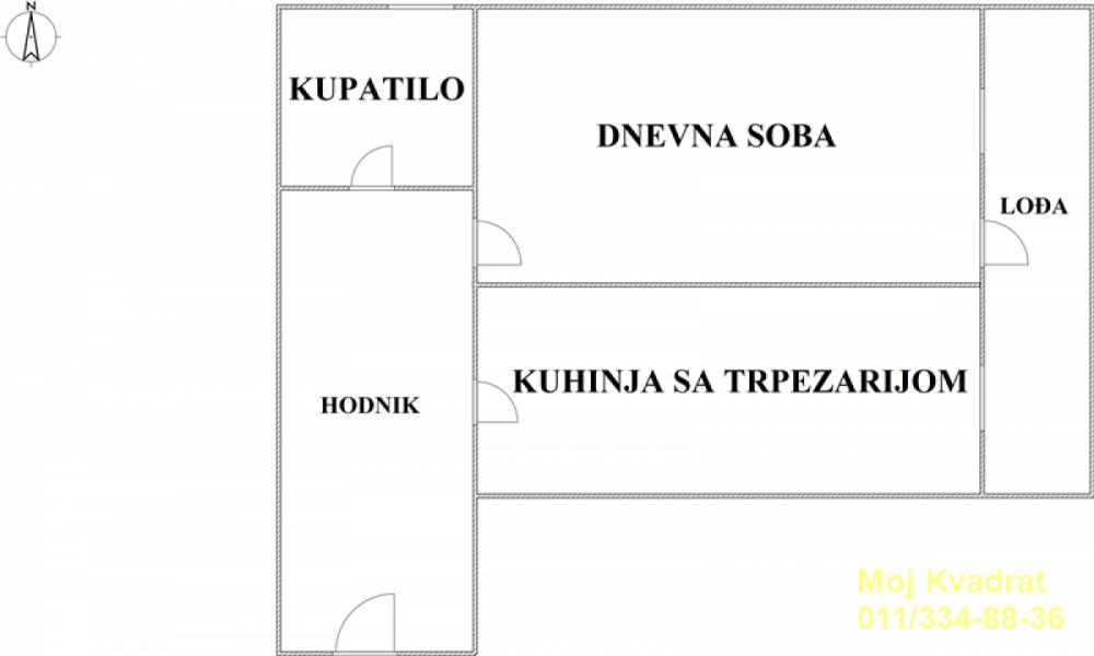 Stan na prodaju u Beogradu, Karaburma, jednosoban, 43m2, cena 120000 evra